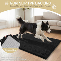 Dog Door Mat for Muddy Paws - 60"L x 24"W x 1.0"Th / Black - image 2