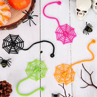 VICROIC sticky spider web toys, 24 rubber cobwebs in 4 colors - view 4