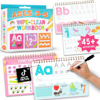 Hadley Designs dry erase tracing book for kids ages 3-5 with marker and carrying case