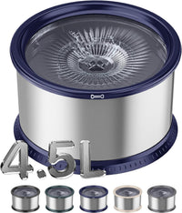 6.5L Stainless Steel Dog Water Bowl - Blue / 4.5L