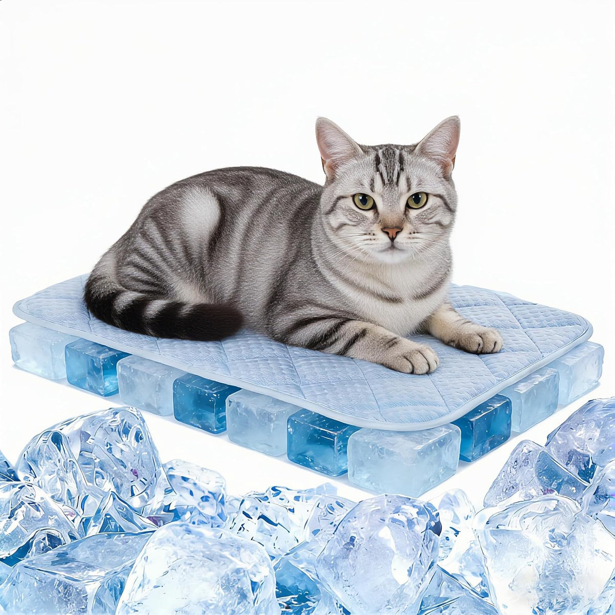 Cooling Mat for Dogs, 35"x23" Thick & Double-Sided Dog Cooling Mat, Self-Cooling Dog Bed - M - 27.5 x 19.6 Inch