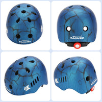 KAMUGO Kids Bike Helmet Set - Blue Carbon Fiber - image 2