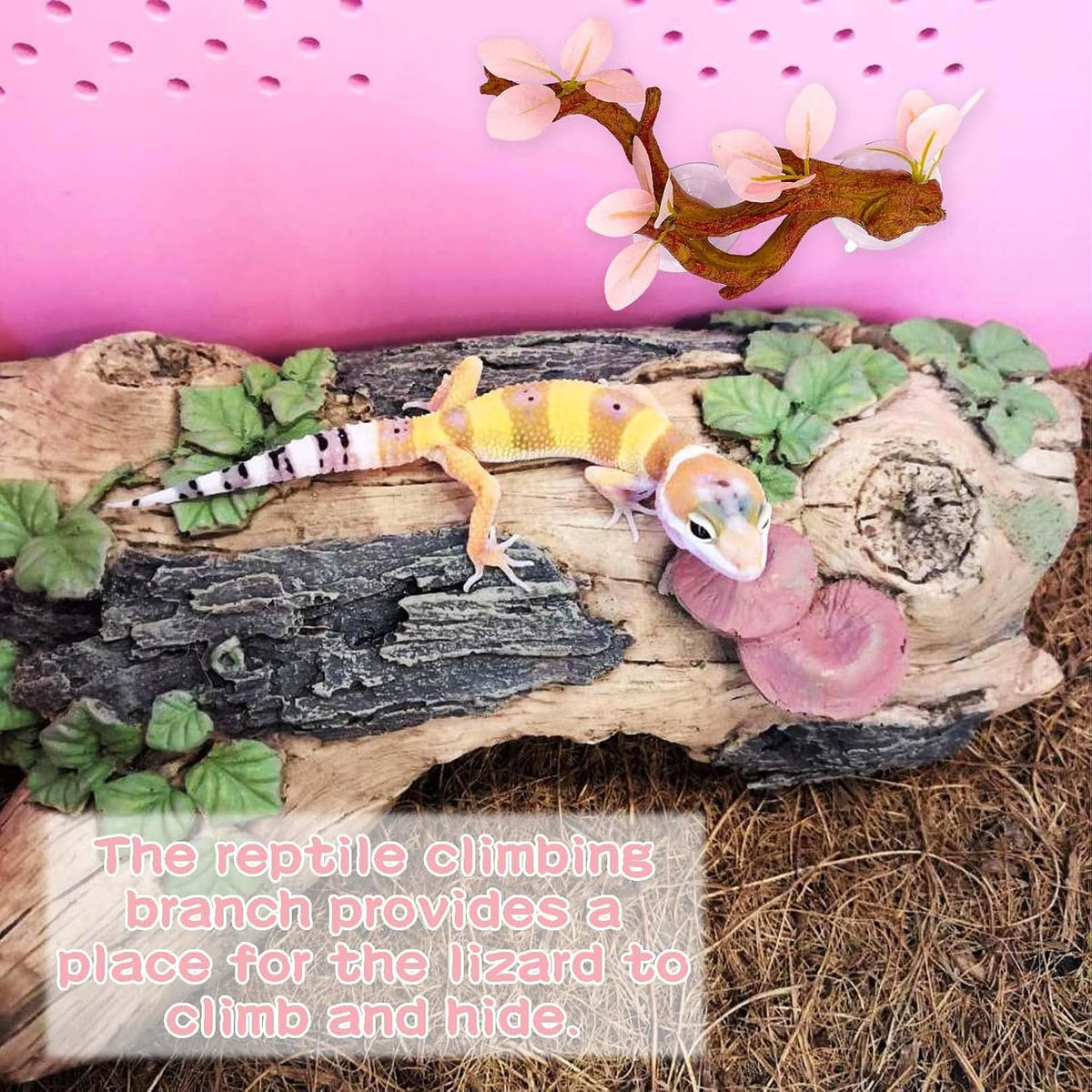 2 PCS Reptile Corner Branch - Pink - image 4