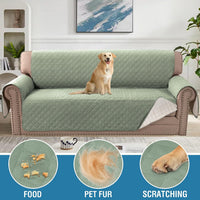 H.VERSAILTEX Sofa Cover Couch Cover for Dogs with Elastic Straps 100% - Pale Aqua / Slipcover-Oversized Sofa - image 3