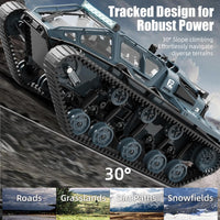 XINGRUI 1:16 Scale Remote Control Car Military Crawler Off-Road RC - Dark Grey - image 4