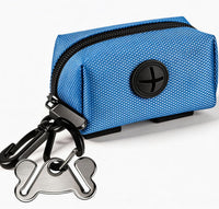 Dog Poop Bag Dispenser Holder Soft Waste Bags Roll Holders Leash Clip - 1 Count (Pack of 1) / 1PC Blue