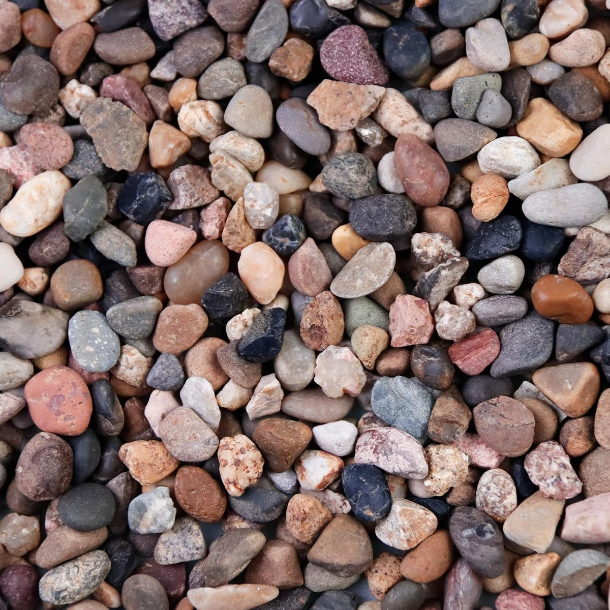 Silica Gravel, Multi-Purpose Mixed Silica Sand for Fire Pits - 5LB / Natural Colorful