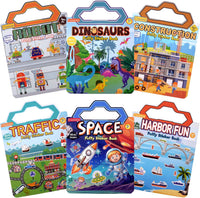 Cosomia 6 reusable puffy sticker books with princess, mermaid and garden themes - view 2