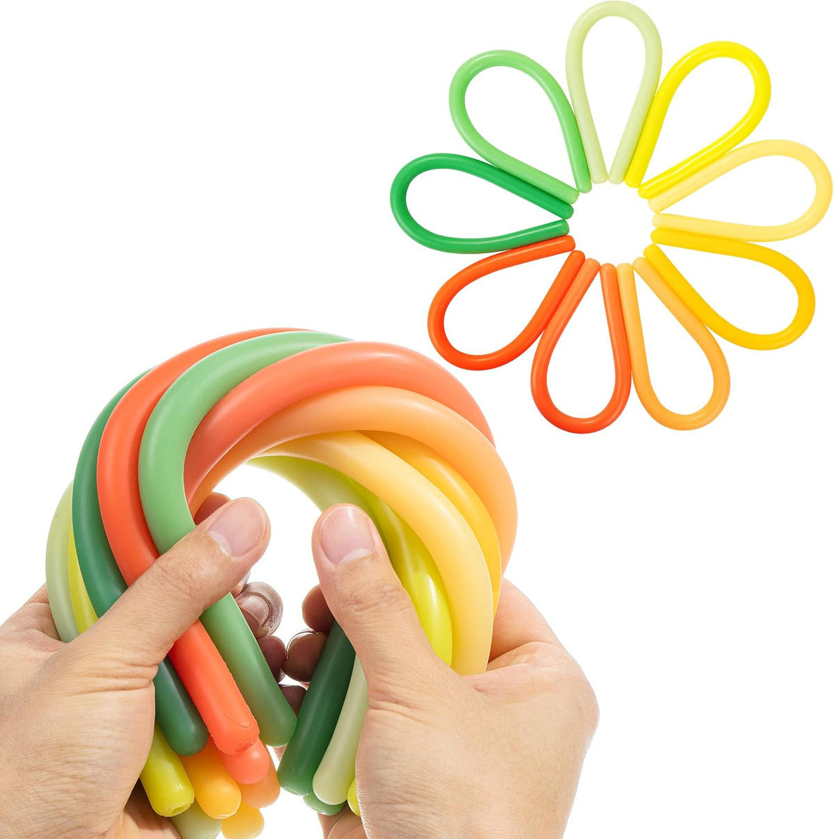 Mr. Pen, Monkey Noodle Fidget Toy, Colorful - Tropical Shades / 9 Pack