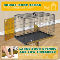 Extra Large Dog Crate 48 Inch Double Door Pet Cage Kennel – Essentials for Dogs - 48.8"L x 29.9"W x 32.9"H / 1P / Double Door - image 3