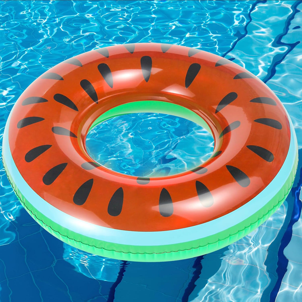 FindUWill Pool Floats Kids, Pool Swim Tubes Rings - 05 Watermelon Red, Kiwi Green - image 3