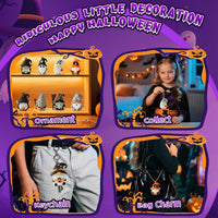 compareye 36 small Halloween gnome figures in black silicone - view 5