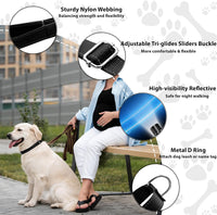 Martingale Dog Collar, Adjustable No Buckle Slip Collar, XS - Black / Medium(Length:15-21'', Width:1'') - image 2