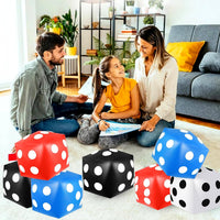 Mototo 4 pack jumbo inflatable dice in red, white, black and blue - view 20