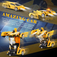 Dolanus Remote Control Car, Transform Robot, Boys Toys Gifts - Yellow-black - image 3