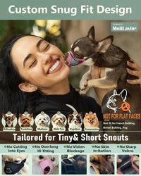 Dog Muzzle, Soft Mesh Muzzles for Small Dogs - Black / L-Snout (6.9"- 7.7") - image 3