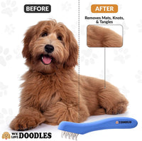 Dematting Comb for Dogs, Undercoat Rake Grooming Tool - 9 Blades - image 3