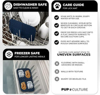 Pup Culture Dog Lick Mat for Dogs, Feeding Pad for Anxious Pets Plus 4 Different Puzzles for Mental Stimulation for Dogs - Supports Mental, Dental, and Digestive Health, Bite Resistant and Heavy Duty