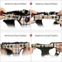 NESTROAD Dog Harness for Medium Sized Dog - Checkered Beige / Small - image 2