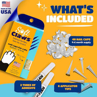 Soft Claws Cat Nail Caps for Medium Cats – (40 Caps, Black & Purple) - Made in USA - Veterinarian-Developed | Protects Furniture & Skin - Easy to Apply, Long-Lasting Anti-Scratch Soft Cat Claw Covers