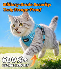 Cat Harness and Leash for Walking - Sky Blue / S (7-12lb) - image 2