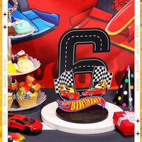 MiniInflat Race Car 5th Birthday Number Sign Centerpiece Race Car - 6th - image 4