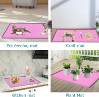 Cat Litter Mat, Silicone Large Cat Mat for Litter Box - 34"L x 22"W / Pink - image 4