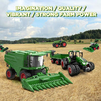 Remote Control Combine Harvester Tractor Toy with Corn Head, RC Tractor Toys for Kids 3+, Light/Spray/Sound/1/24 Scale, Farm Toy Combine Harvester for Kids, Christmas Birthday Gift 2025