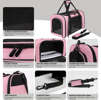 Cat Dog Carriers Soft-Sided - 20.0"L x 13.0"W x 13.0"H / pink - image 3