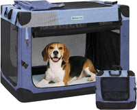 Gardner Pet Soft Collapsible Dog Crate - Blue / 30.0"L x 21.0"W x 21.0"H