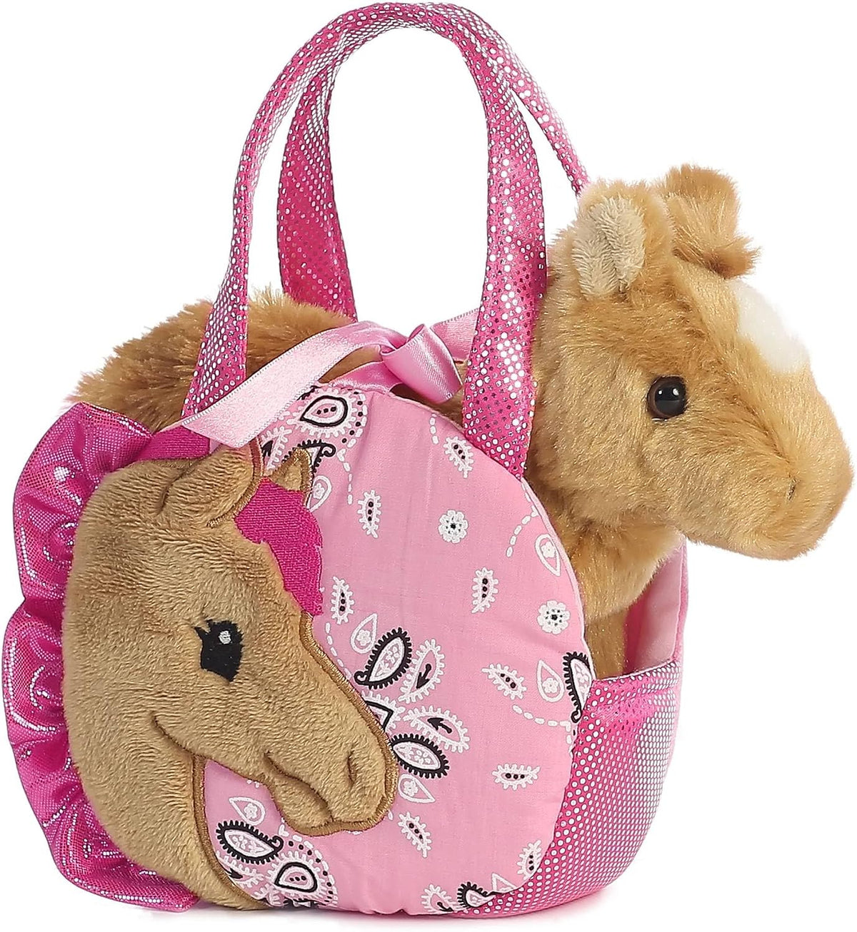Aurora World Fancy Pals Pretty Pony Pet Carrier Pink, 5.5" – Essentials for Small Pets