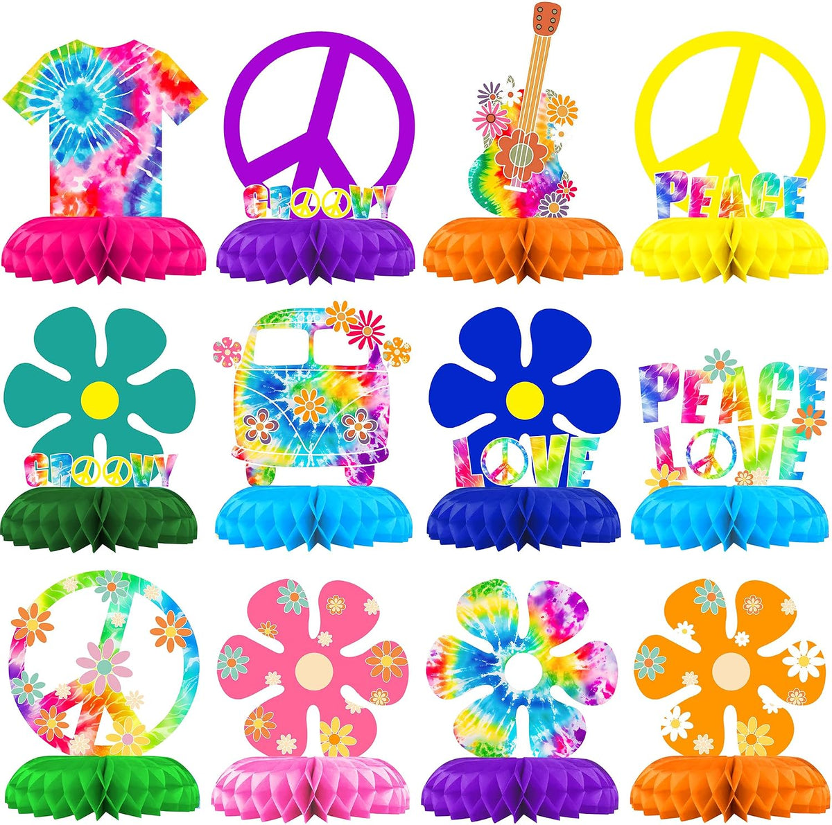HaPiBiDesign transportation party decorations, 10 honeycomb table centerpieces - view 7