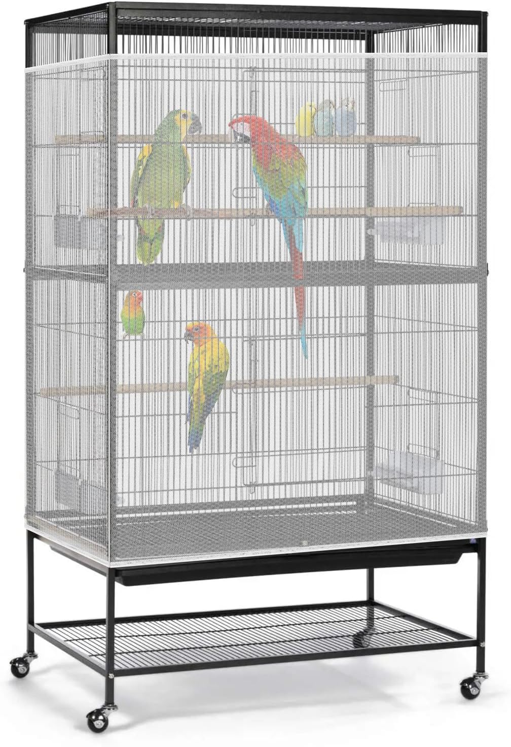 Bissap Bird Cage Seed Catcher - White