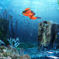 onesimcr Floating Fish Tank Decorations, Aquarium Decorations - Orange - image 2