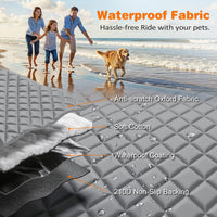 URPOWER 4 in 1 Dog Car Seat Cover for Back Seat - Gray / X-Large - image 3