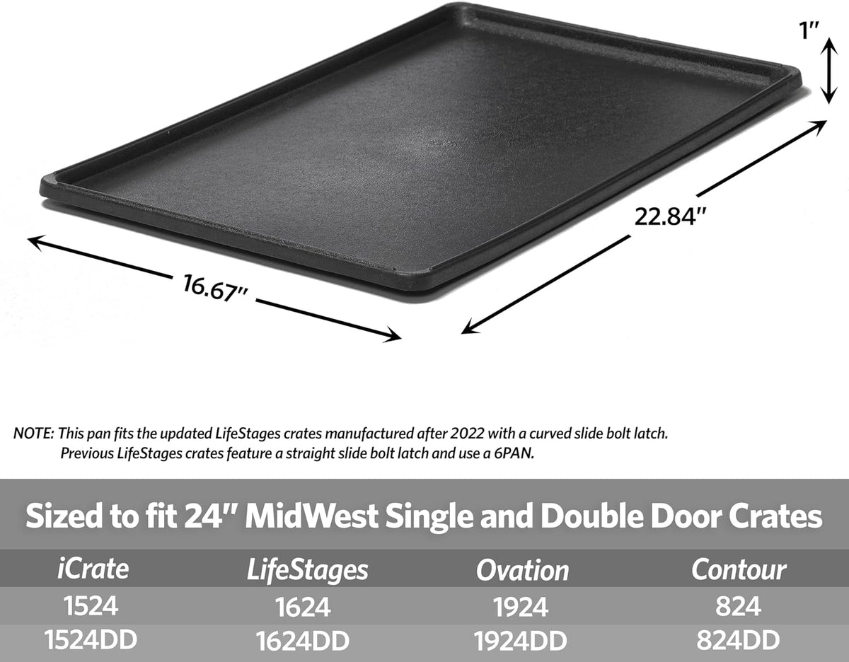 LifeStages by MidWest 36-Inch Replacement Pan - Fits 24-Inch Crate - MidWest/iCrate Footprint - image 2