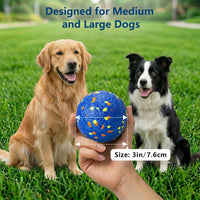 Dog Balls, Indestructible Dog Tennis Balls for Aggressive Chewers – Essentials for Dogs - Blue & Orange (2-Pack) / Medium (3" diameter) - image 3