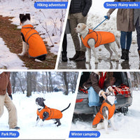 MIGOHI Warm Dog Coat Waterproof Winter Dog Jacket, M - Orange / Small - image 4