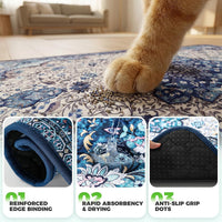Hompet Cat Litter Mat 2 Pack - 28.5x60 Inch (Pack of 2) / Turquoise - image 3