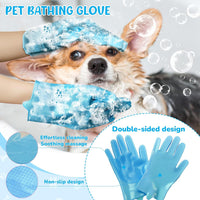 Dog Grooming Kit for Shedding, Bath Gloves - 8 PACK / Blue - image 4