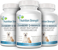 Cranberry D-Mannose for Dogs, Support for Bladder & UTI, Pet Urinary Tract + Immune Health Supplement, Cranberry for Dogs with D-Mannose & Vitamin C, 150 Chewable Tablets