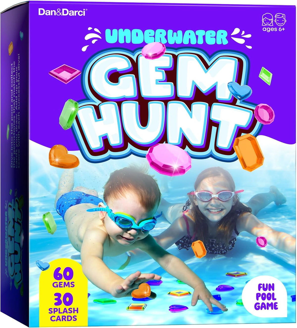 Dan&Darci Pool Gem Hunt Diving Game for Kids