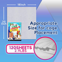 Large Bird Cage Liners, 120 Ink-Free Newsprint Sheets - Standard (20" x 18") - image 2