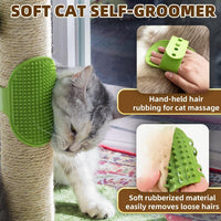 Cat Scratching Post 35'' Tall with Toy Mouse for Indoor Cats - Palm Green-33 Inches - image 3