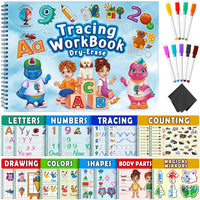 Curious 2 Learn Hardcover Preschool Activity Workbook for Kids Ages 3 - Blue
