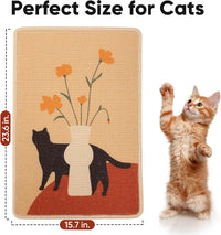 FUKUMARU Cat Scratcher Mat - Flower-1 Pack-23.6 x 15.7 Inch - image 2