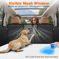 URPOWER Dog Car Seat Cover for Back Seat - Jet Black / XL - 60" Length - image 2