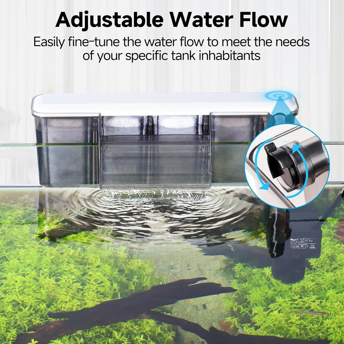 AQQA Quiet 20-30 Gallon Fish Tank Filters - 8W for 30-50 Gal - image 2