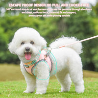 Breathable Dog Harness Small Sized and Leash Set - Pink / XXXS(Chest: 8.5 - 10") - image 4