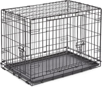 New World by Midwest 42-Inch Single Door Crate, for Large Breeds - Double Door - Black / Small (30"L)